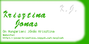 krisztina jonas business card