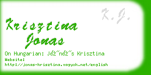 krisztina jonas business card